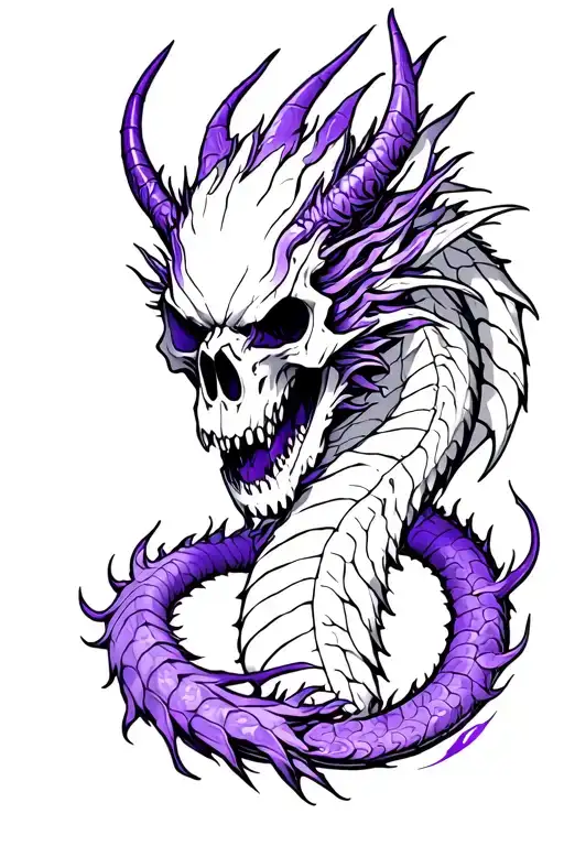 Dragon Demon Skull Purple Flash Body