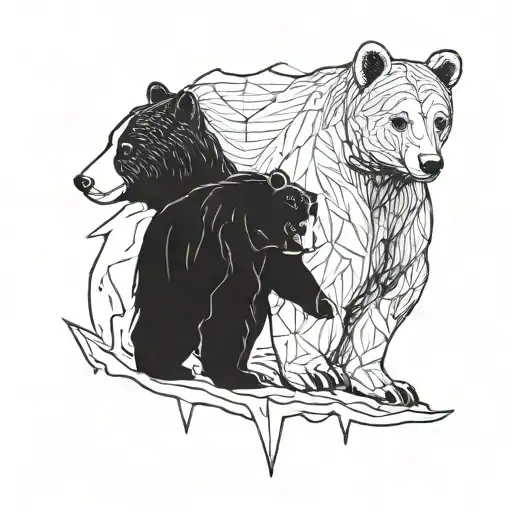 Minimalist Bear Couple