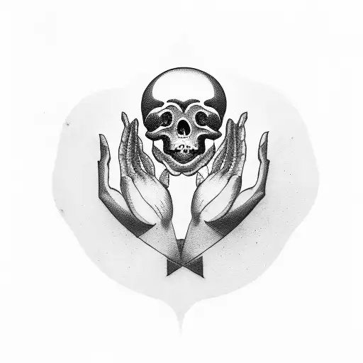 Momento Mori Hands With Minimal Design In The Background