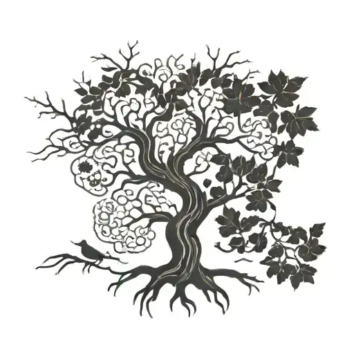 Family Tree With Roots In Scottish Theme