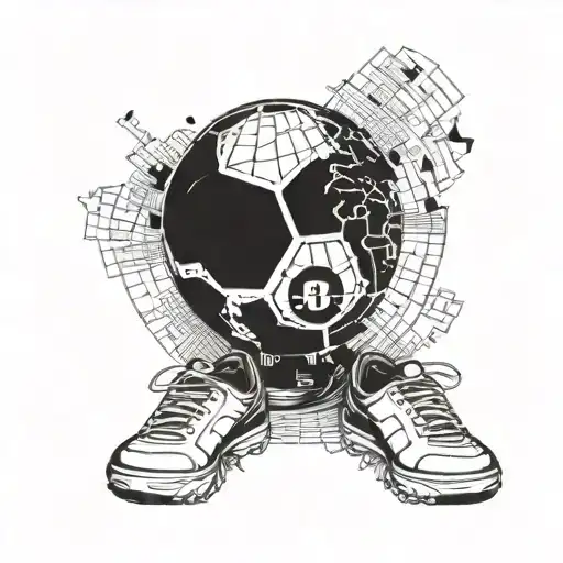 A Soccer Ball Morphing Into A Globe With Hip Hop Lyrics Wrapping Around It