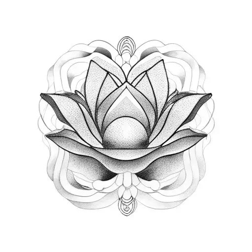 Combine A Helix With A Lotus Flower In A Creative Way