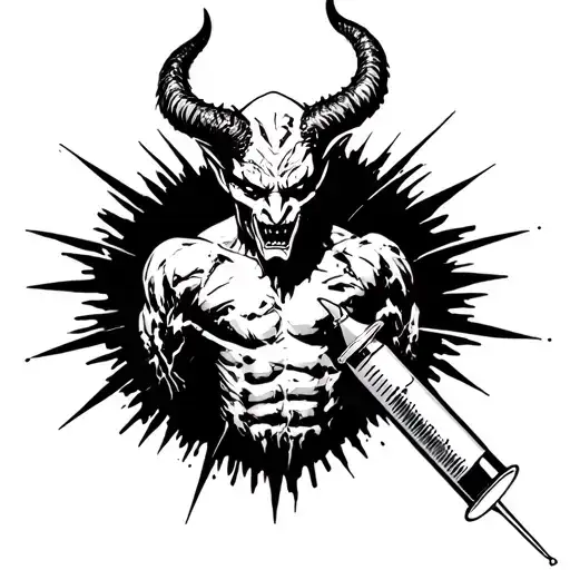 Devil Comi G Out Of A Syringe