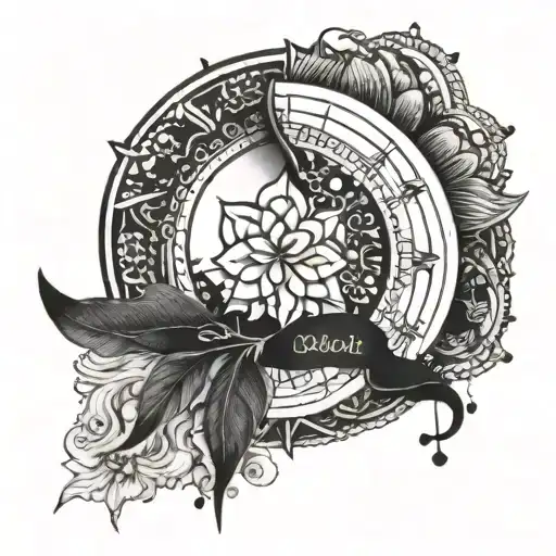 Sanskrit Quote With Art Around It