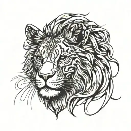 Combine A Cat And A Lion In A Unique And Artistic Way