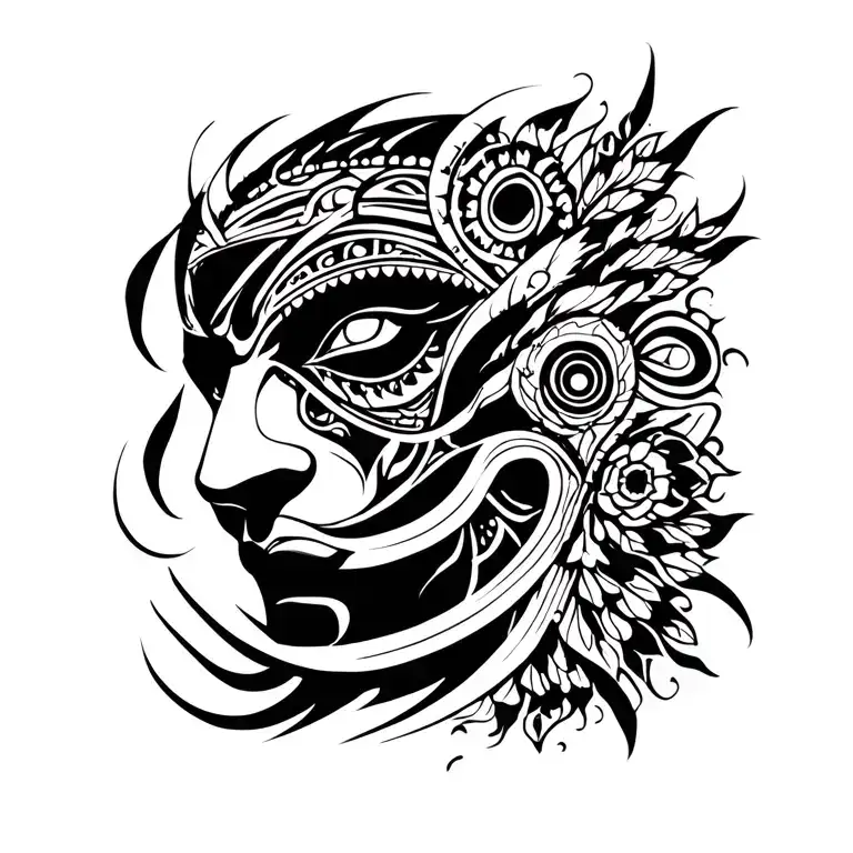 Neo Tribe With Clear Lines On The Sides