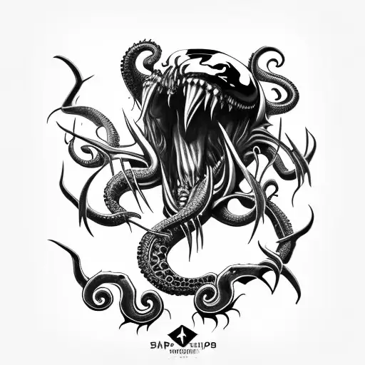 Sharp Big Blade Axe Inspired By Venom And Cthulhu