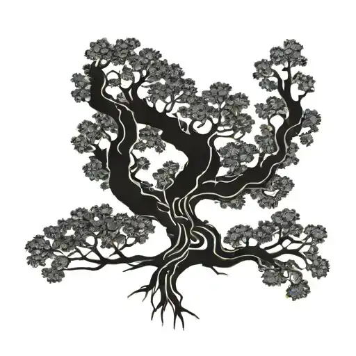 Lichtenberg Figure Design In The Shape Of A Tree