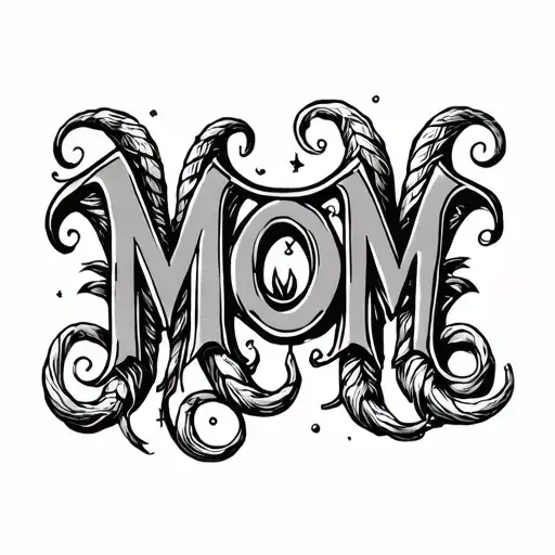 Italian Horns Forming The Word Mom