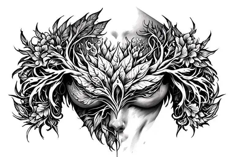 Chest Piece That Represents Growth And Transition From Female To Male