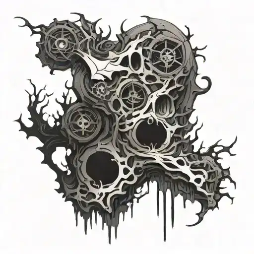 Chaotic Introspective Art For Inner Bicep