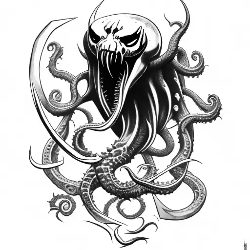 Axe Inspired By Venom And Cthulhu