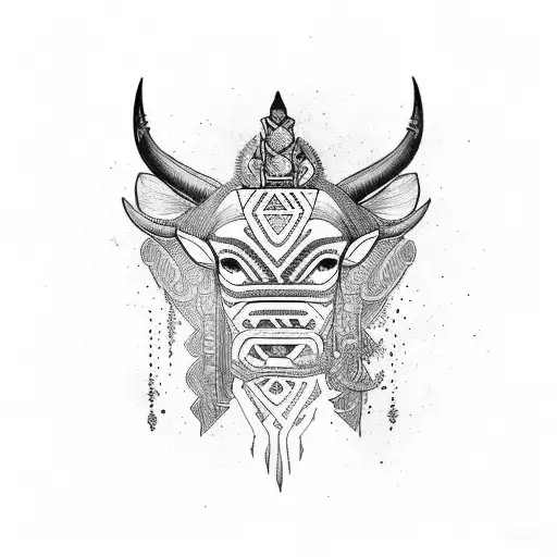 Filipino Tribal Sleeve With Water Buffalo