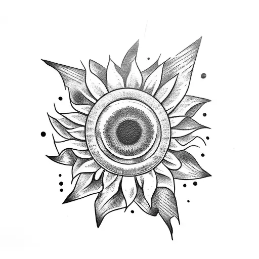 Sunflower With Lightning Bolt