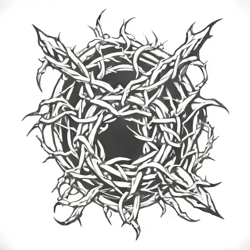 Crown Of Thorns Around Arms