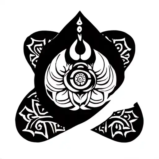 Trishul With Forearms Tatto And Singh Rashi Symbol