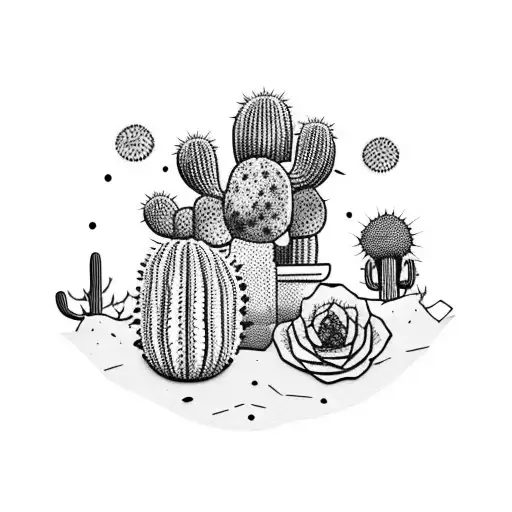 Desert Theme With Cactus
