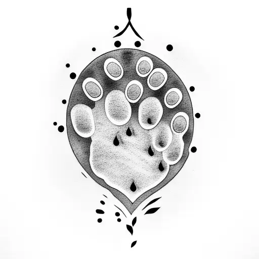 Dog Pawprints As Ivy