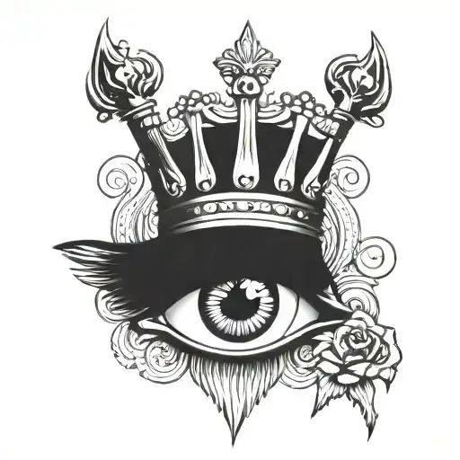 Queen With Dagger Going Through Eye