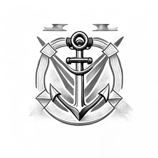 Anchor With Olive Branches