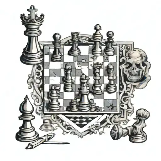 A Chessboard With Pieces Representing Different Aspects Of Mental Health And The Human Psyche