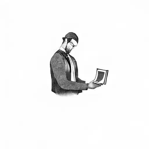 A Man Holding A Book