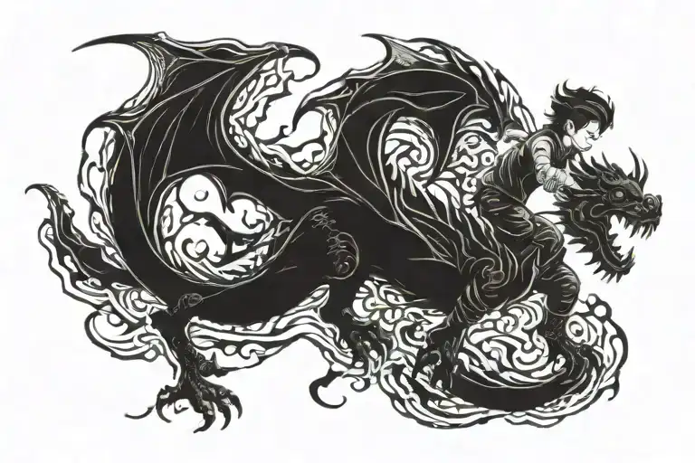 Boy Chasing A Dragon