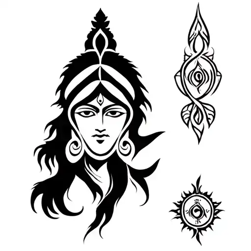 Mahadev Trishul With Forearms Tatto And Singh Rashi Symbol