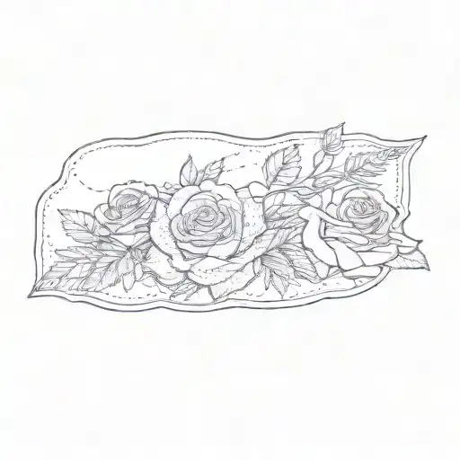 A Rose Tattoo With The Name Tanisha