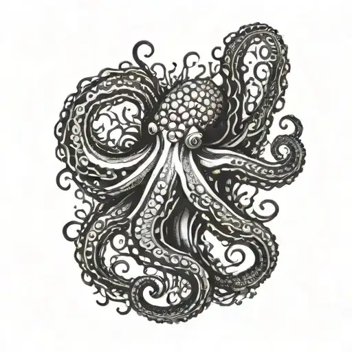 An Octopus Gracefully Swimming In The Ocean Depths Surrounded By Colorful Coral Reefs