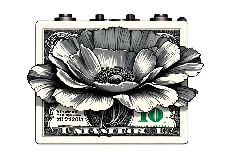 California Poppy 100 Dollar Bill Pedals