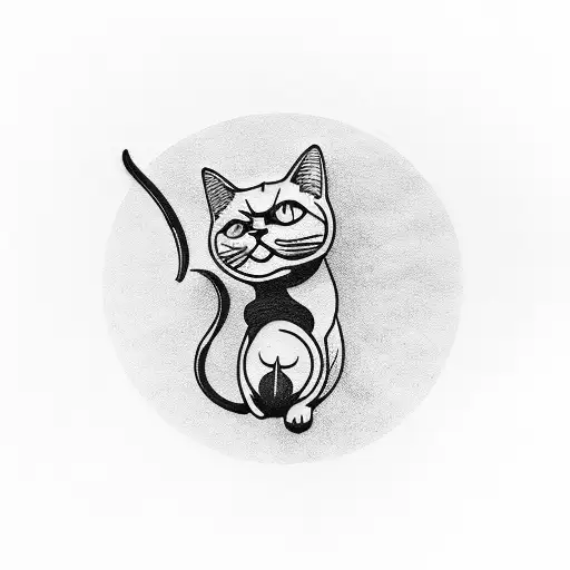 A Coffee Bean Morphing Into A Cat Silhouette