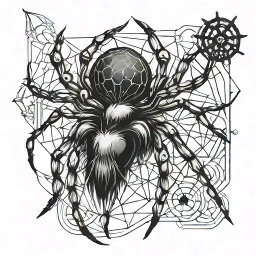 Spider Queen Design With Intricate Details Representing Your Love For Spiders