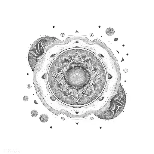A Mandala With Moon Phases Incorporated