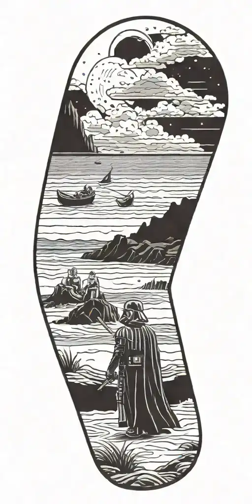 Darth Vader At The Beach Landscape