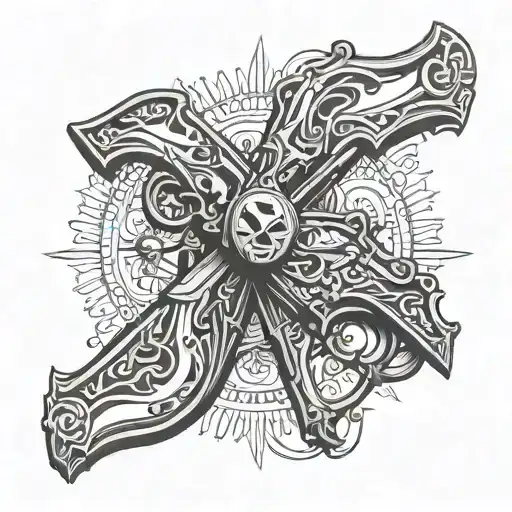 Assassin Creed Symbol As Flint Lock Pistols Crossing Each Other