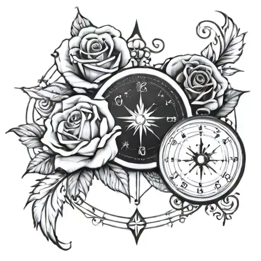 Rose Clock Compass