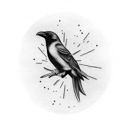 Full Body Raven Bird