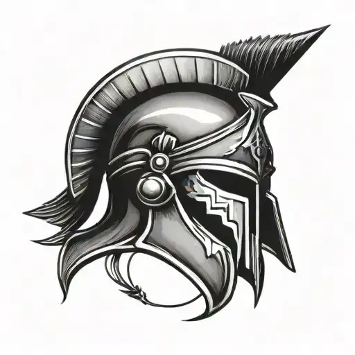 Spartan Helmet With Arrow Piercing