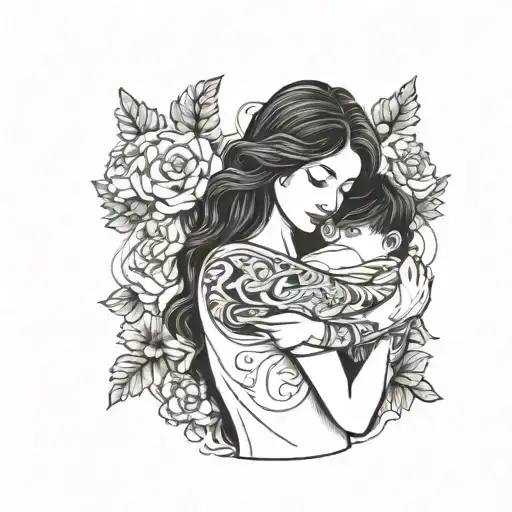 Son And Mother Hugging