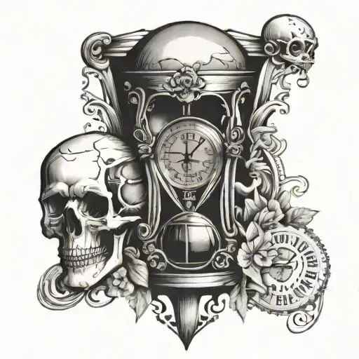 Hourglass Skull Car Speedometer