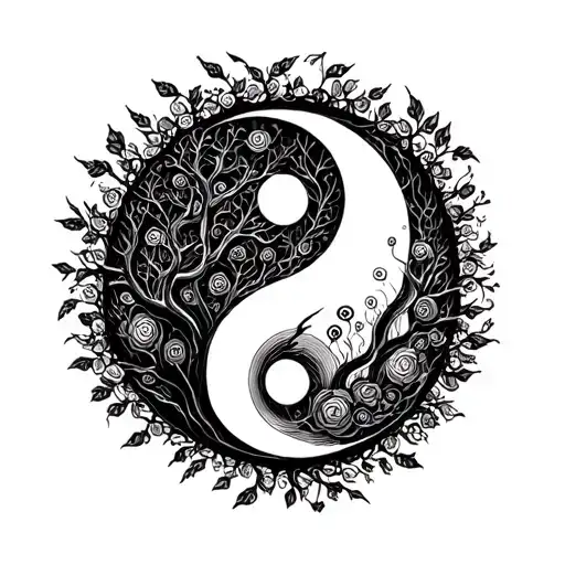 Ying Yang Tree Of Life