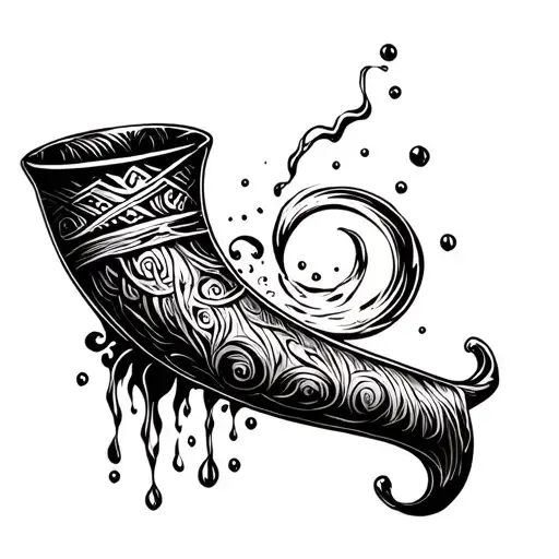 Nordic Drinking Horn Pouring Out