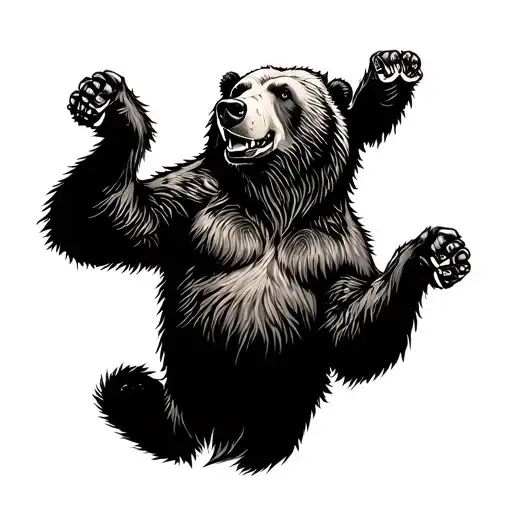 Grizzly Bear Fighting