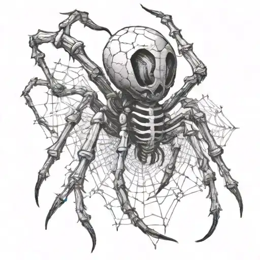 Skeleton Of A Spider Which Could Be A Main Villain In A Movie