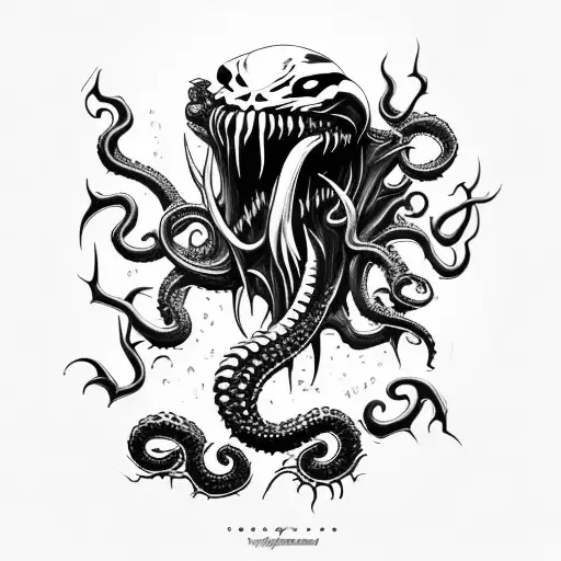 Sharp Big Blade Axe Inspired By Venom And Cthulhu