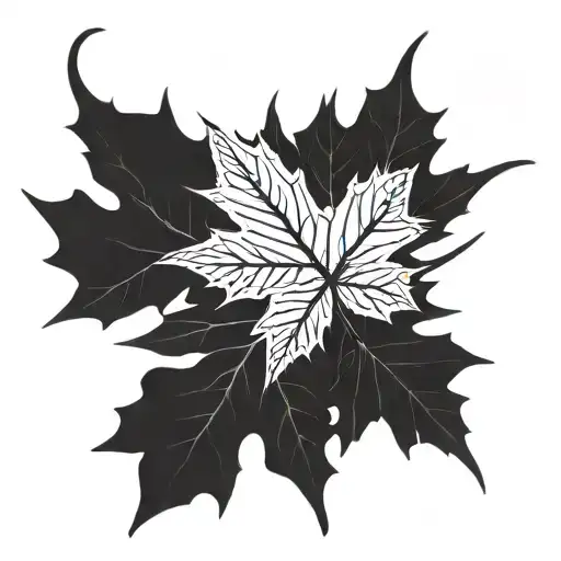 Maple Leaf And Name Intertwined