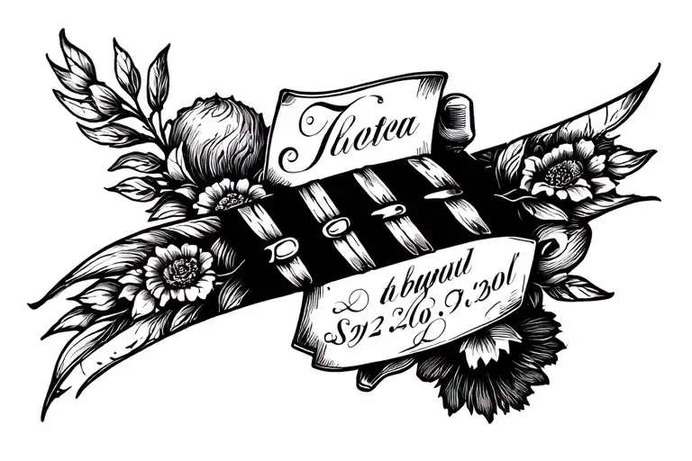 Roman Wrist And Date Tattoo Design