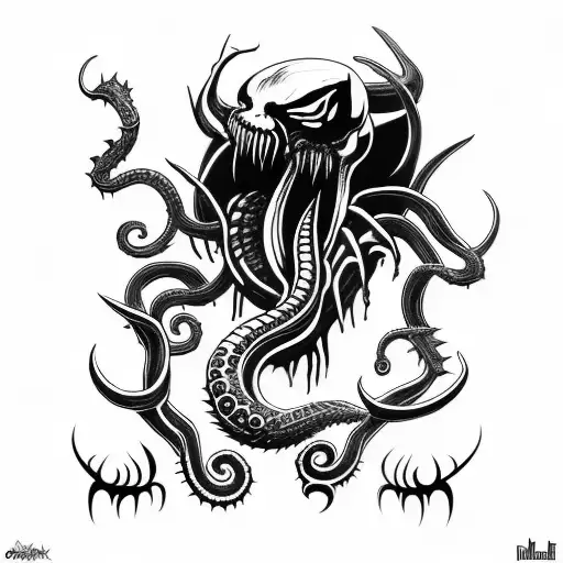 Axe Inspired By Venom And Cthulhu