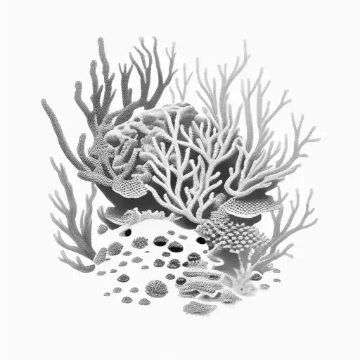 Underwater Dark Art With Corals